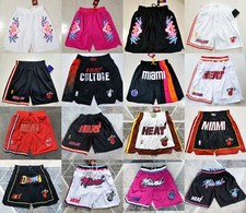 Adult Miami Heat Short Pants Stitched With Pocket S-3XL