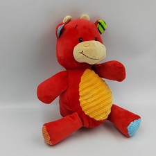Doudou vache rouge orange bleu vert MINIMI - 31854
