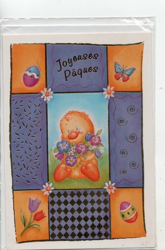 Carte joyeuses pâques canard - carte, pâques.canard