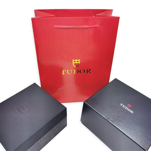 Tudor black watch box set - watch,