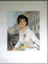 Gravure Eau Forte Eugène Lelièpvre 1908-2013 "Parisienne" Signée au Crayon 30/50