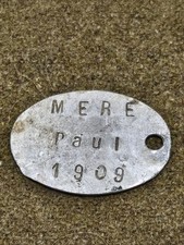 Plaque identité Poilu 1914 sergent 32e RI WW1 french héros Verdun dog tag 14/18