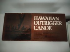 Hawaiian Outrigger Canoe, marron et noir, en bois, acheté à Hawaii années 80 