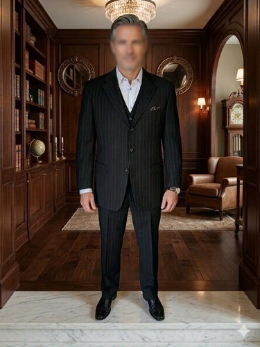 Joli costume noir - noir, rayé