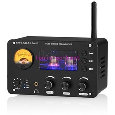HiFi Vacuum Tube Preamp Stereo Bluetooth Receiver USB Player Desk Headphone Amp