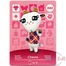 Carte Amiibo Animal Crossing 242 Biquette / Chevre [EUR] Série 3 Near Mint