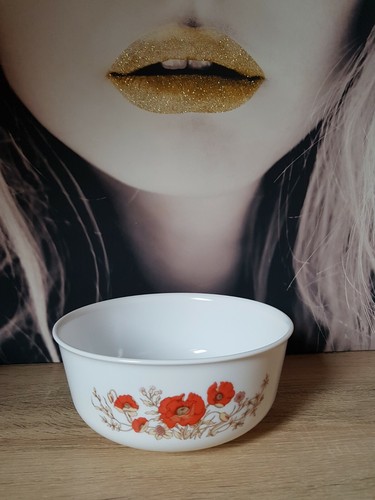 Saladier coquelicots plat - saladier,