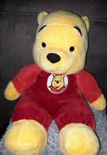 Peluche Winnie l'ourson 55cm (39Cm Assis) en Pyjama Rouge Écusson Disney nicotoy