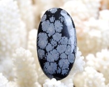 Obsidienne Flocon 43 carats - cabochon pierre naturelle - USA / EL90