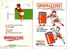 LOT 2 BUVARD PUBLICITAIRE ANCIEN - OVOMALTINE - LA BOXE