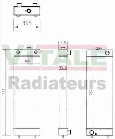 Radiateur eau komatsu - radiateur,