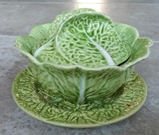 Ancien sucrier Pot À Condiment  Chou Barbotine Portugal Old slipware Cabbage