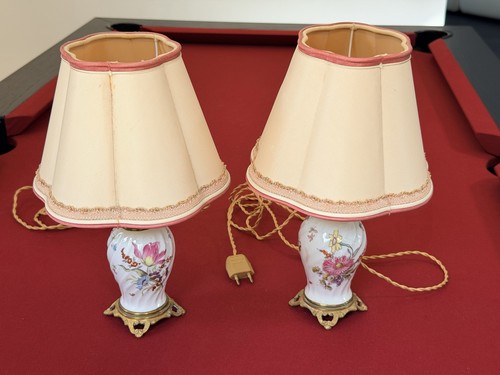 Paire lampes bronze - lampes, et