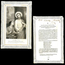 ANCIENNE IMAGE PIEUSE GARDE D'HONNEUR CHARLES LETAILLE DENTELLE PL 328