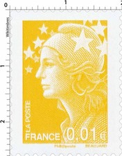FEUILLE 100 TIMBRES JAUNES