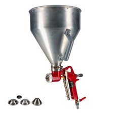 Pistolet à crépir pneumatique godet metal 4,5l + 3 buses - Crépi intérieur et ex