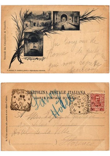 Cpa souvenir des catacombes - ak,