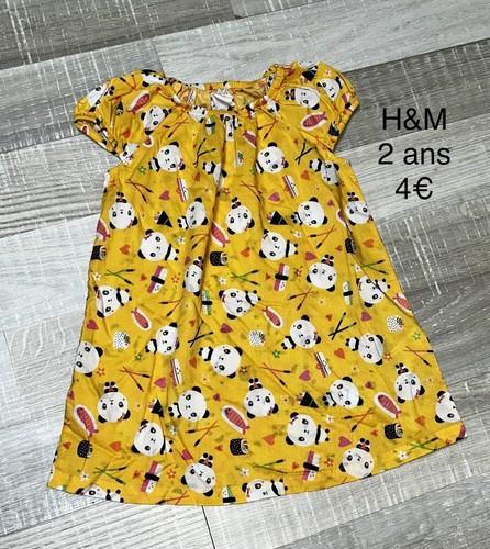 Ans fille robe jaune - fille,