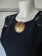 Broche clip vintage ronde