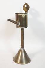 Rareté Antique Métal Suspendu Lampe à Huile Pétrole Lampe Murale Laiton Bronze ?