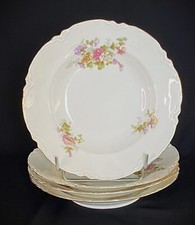HAVILAND: 4 assiettes creuses en porcelaine de Limoges signées !