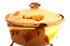 terrine en terre vernissée Fin du XIXème siècle