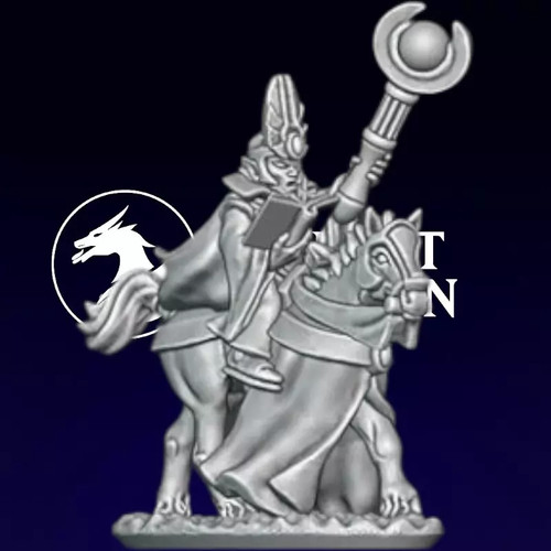Hauts elfes mage à - à, cheval