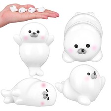  4 Pcs Figurines Animaux Mini D'animaux Marins En Résine De L'océan