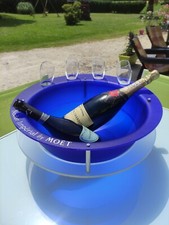 Moet Chandon Nectar Imperial Vasque Champagne Avec Flutes Pommettes Rare seau
