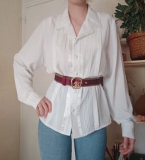 Ceinture à boucle vintage luxe Ritz Saddler 90's