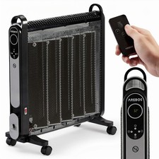 AREBOS convecteur mica 2000W Chauffage radiateur avec Télécommande LCD Écran