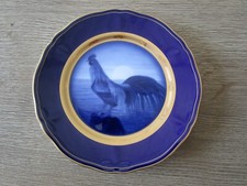 Assiette  Signe du Zodiaque Coq Bleu de four et dorure NORITAKE Japon /Japan