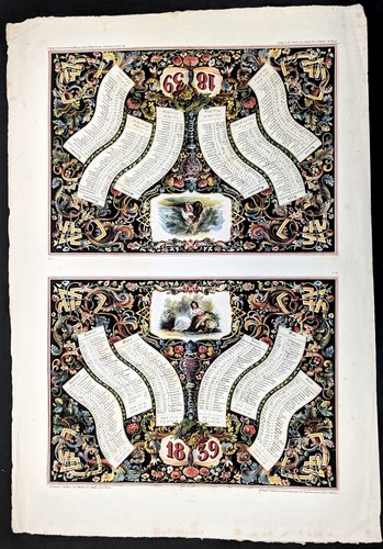 Calendrier 1839 - calendrier.,
