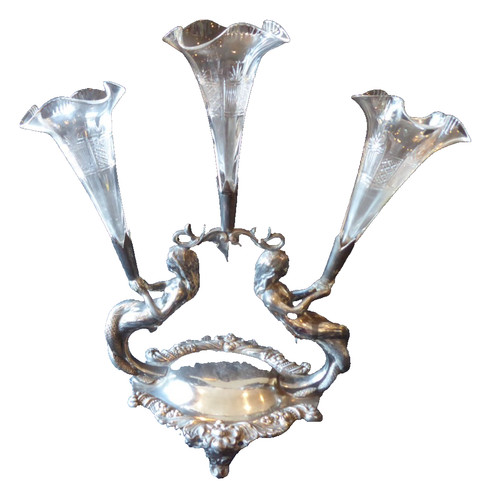 Epergne sirène vase cornet - vase,