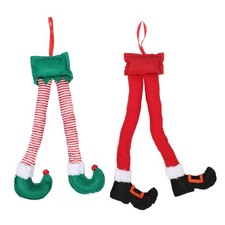  2 Pcs Decorations Noel Pour Sapin Pattes Farcies Lutin Noël Décorations Fête