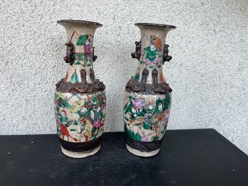 Paire vases porcelaine - paire, en
