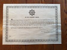 VATICAN BREVET DE L'ORDRE ÉQUESTRE DU SAINT SÉPULCRE 1871 ORDO SANCTI SEPULCRI
