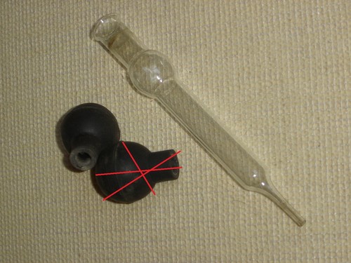 Ancienne pipette verre - pipette, en