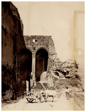 Italia, Orvieto, Porta Rocca dall'interno Vintage print,  Tirage albuminé