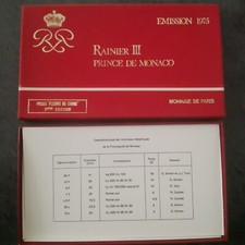 VIDE Coffret VIDE FDC 1975 MONACO / Sans les pièces