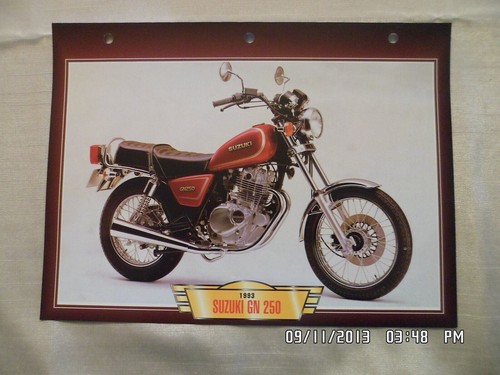 Carte fiche moto suzuki 250 - suzuki, gn