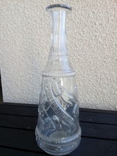 Ancienne bouteille verre soufflé porte bonheur trèfle quatres feuilles legras ?