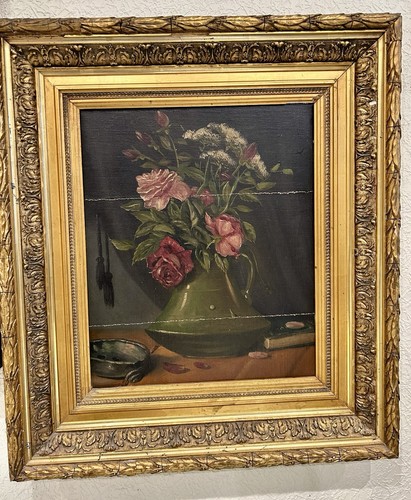 Tableau xixème huile - tableau,