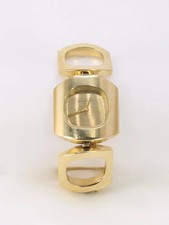 BOUCHERON Montre vintage or jaune maillons carrés arrondis