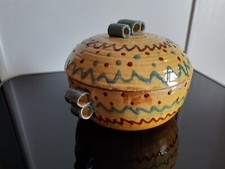 Soupière / Légumière en terre cuite peinte / Création artisanale