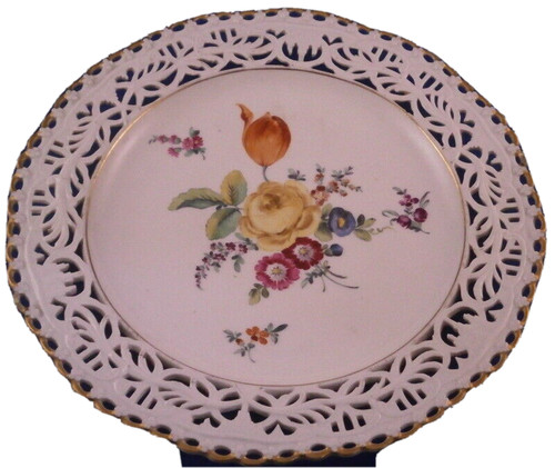Assiette florale réticulée - assiette,