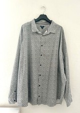 Chemise Blanche avec motif Cachemire Noir et Gris "KIABI" - T 6XL*