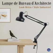 Lampe de Bureau de Travail Réglable à Bras Articulé Orientable Réglable Rétro