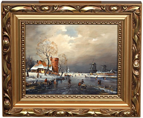Scène hiver hollandaise - scène,