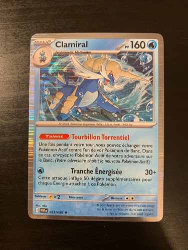 Carte pokémon holo clamiral - pokémon,